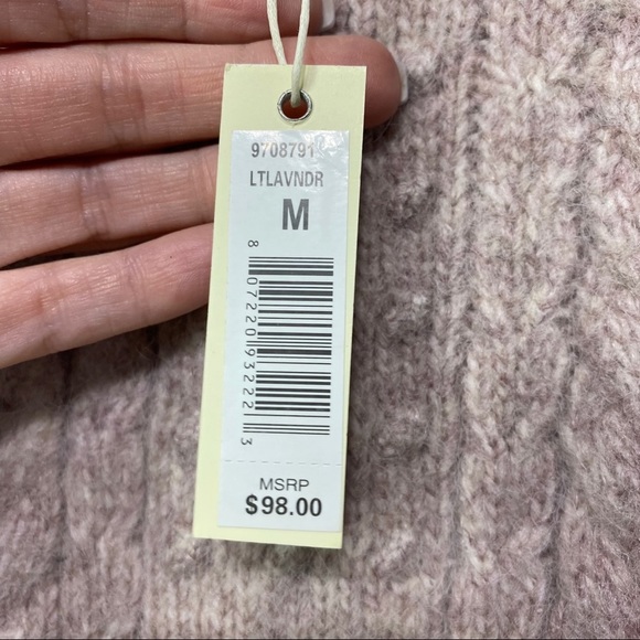 NWT-Max Studio Oatmeal Cable Knit Sweater M - Picture 9 of 12